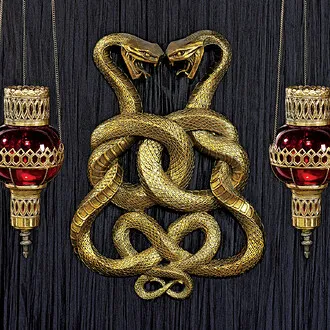Egyptian Infinity Cobra Twins Snake Wall Sculpture