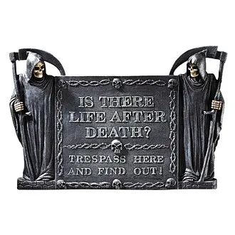 Life After Death: No Trespassing Wall Sculpture
