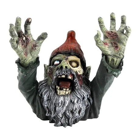 Zombie Gnombie Garden Gnome Statue