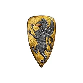 Villani Florence Gothic Griffin Shield Wall Sculpture