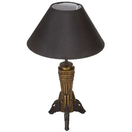 Three Head of Anubis Sculptural Table Lamp