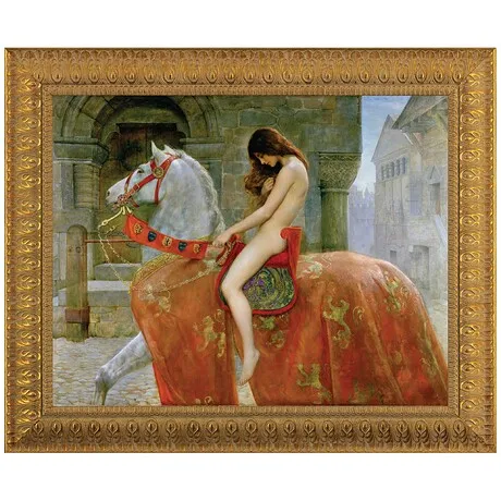Lady Godiva Framed Canvas Replica Painting: Small