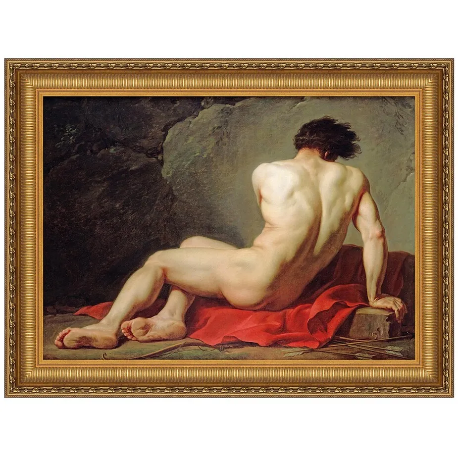 Patrocles Framed Canvas Replica Painting: Small