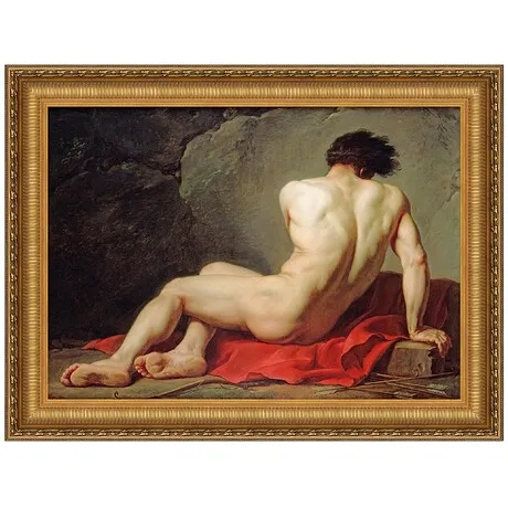 Patrocles Framed Canvas Replica Painting: Large