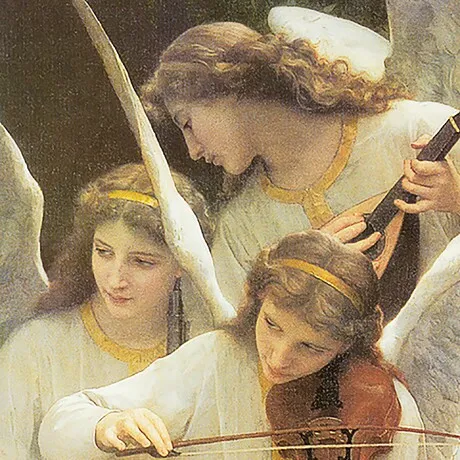 Song of the Angels Framed Canvas Replica Painting: Grande