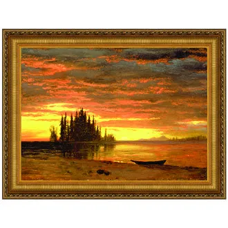 California Sunset Framed Canvas Painting Replica: Medium