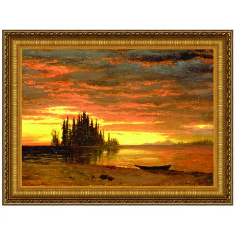 California Sunset Framed Canvas Painting Replica: Estate