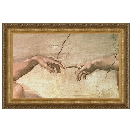 Creation Framed Canvas Replica Painting: Medium