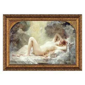 Golden Rain Framed Canvas Replica Painting: Grande