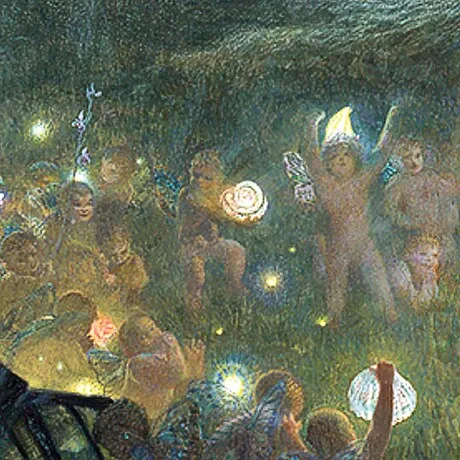 Midsummer Eve Framed Canvas Replica Painting: Medium