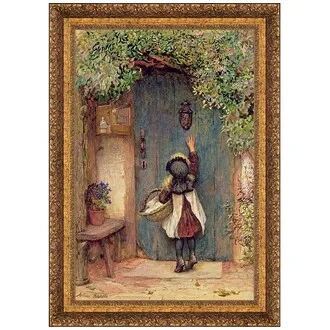 The Visitor Framed Canvas Replica Painting: Small