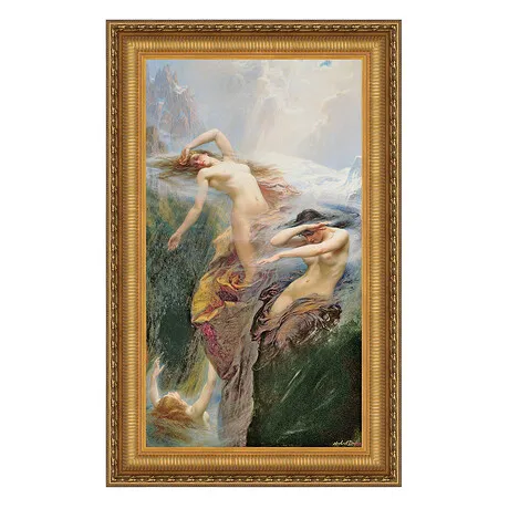 Clyties of the Mist Framed Canvas Replica Painting: Medium