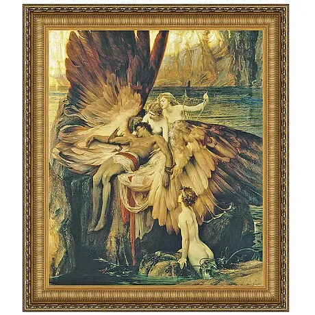 The Lament for Icarus Framed Canvas Replica Painting: Small