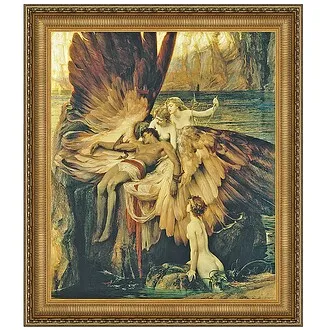 The Lament for Icarus Framed Canvas Replica Painting: Small