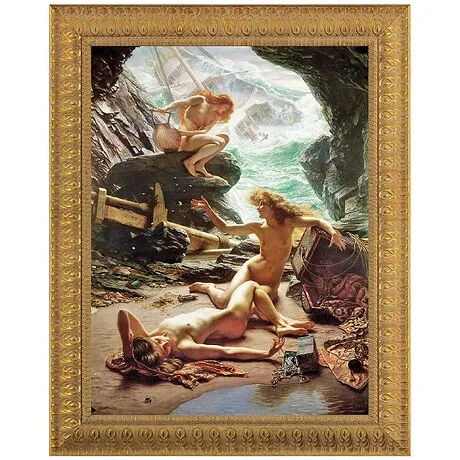 The Cave of the Storm Nymphs Framed Canvas Replica Painting: Medium