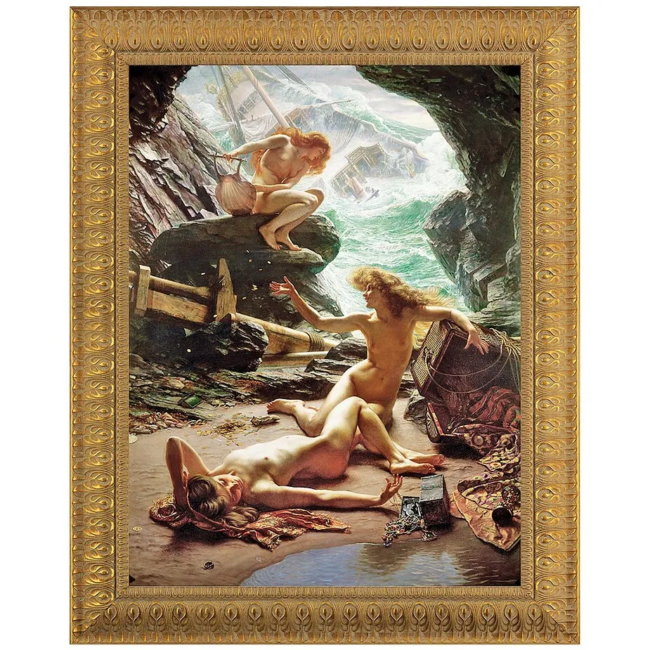 The Cave of the Storm Nymphs Framed Canvas Replica Painting: Large