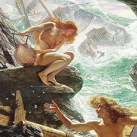 The Cave of the Storm Nymphs Framed Canvas Replica Painting: Grande