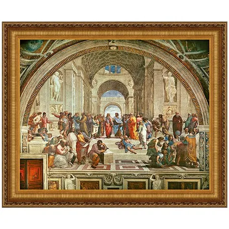 The School of Athens Framed Canvas Replica Painting: Medium