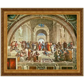 The School of Athens Framed Canvas Replica Painting: Large