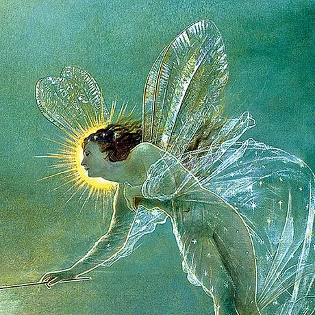 Spirit of the Night Fairy Framed Canvas Replica Painting: Large