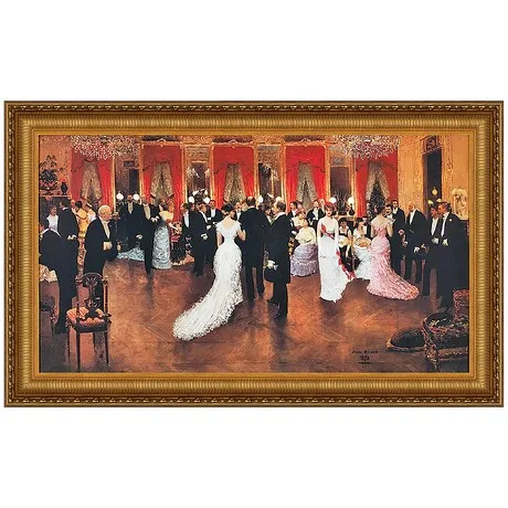 An Evening Soiree Framed Canvas Replica Painting: Medium