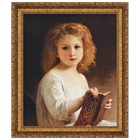 The Story Book Framed Canvas Replica Painting: Grande