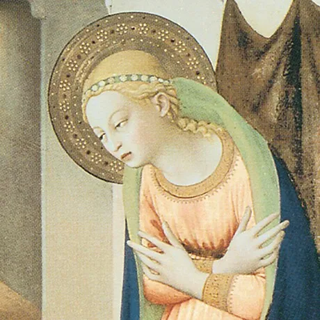 The Annunciation Altarpiece Framed Canvas Replica Painting: Grande