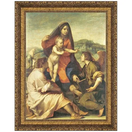 The Virgin and Child Framed Canvas Replica Painting: Grande