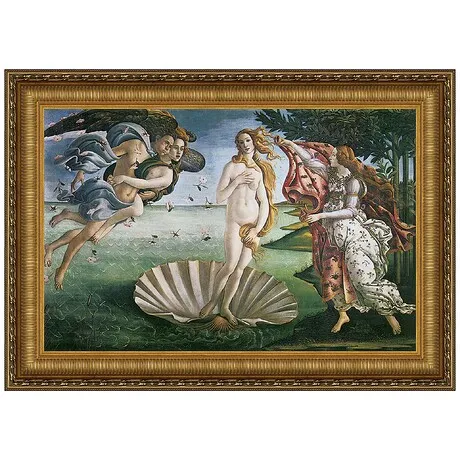 The Birth of Venus Framed Canvas Replica Painting: Large