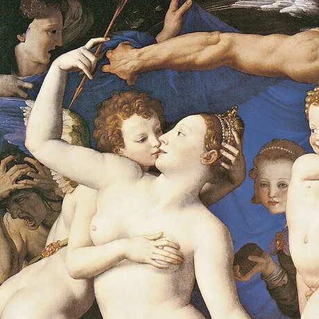 An Allegory with Venus and Cupid Framed Canvas Replica Painting: Small