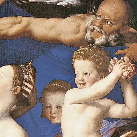 An Allegory with Venus and Cupid Framed Canvas Replica Painting: Small