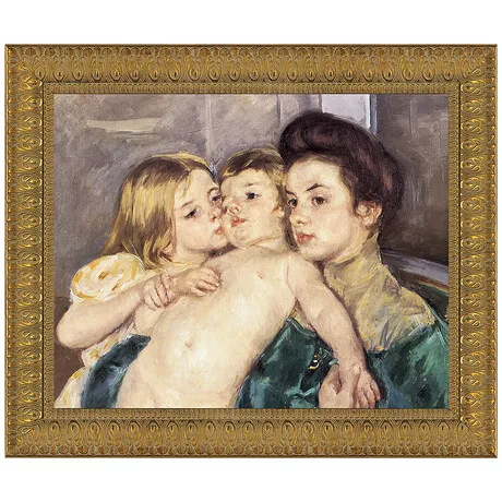 The Caress Framed Canvas Replica Painting: Large