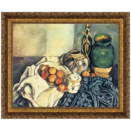 Still Life with Apples Framed Canvas Replica Painting: Medium