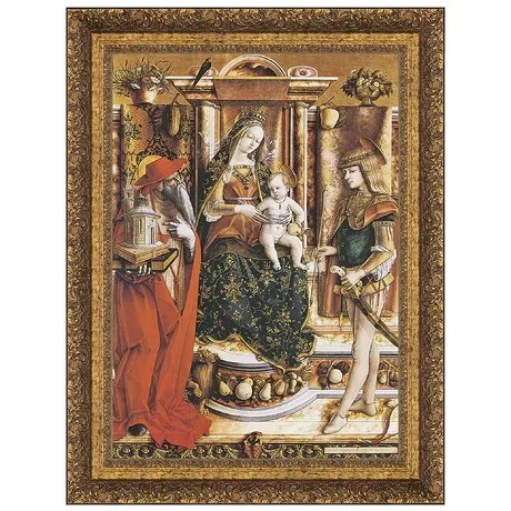 La Madonna della Rondine Framed Canvas Replica Painting: Small