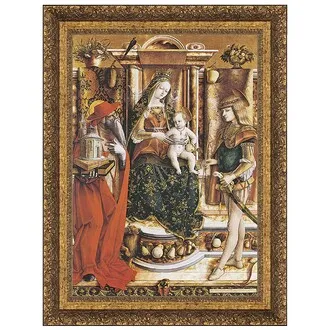 La Madonna della Rondine Framed Canvas Replica Painting: Grande