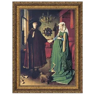 The Arnolfini Marriage Framed Canvas Replica Painting: Grande