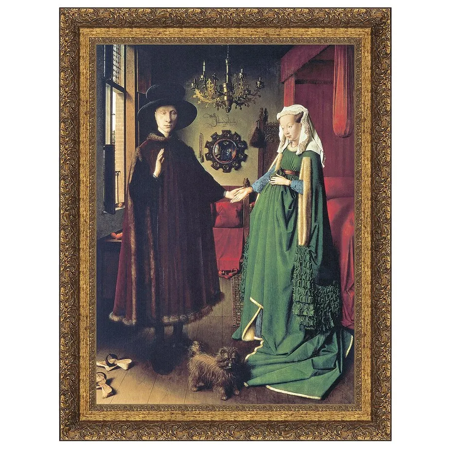 The Arnolfini Marriage Framed Canvas Replica Painting: Grande