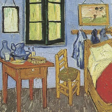 The Bedroom Framed Canvas Replica Painting: Grande