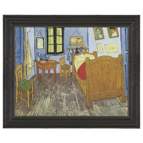 The Bedroom Framed Canvas Replica Painting: Grande