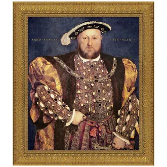 Henry VIII Framed Canvas Replica Painting: Small