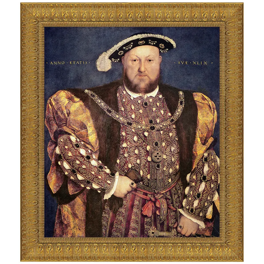 Henry VIII Framed Canvas Replica Painting: Small