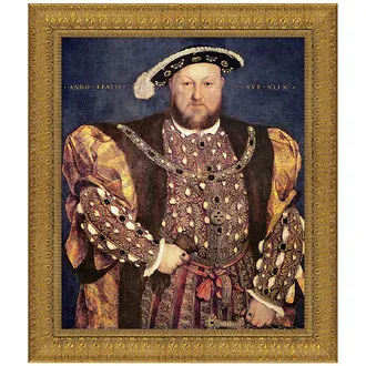 Henry VIII Framed Canvas Replica Painting: Large