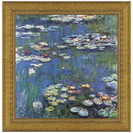 Waterlilies Framed Canvas Replica Painting: Medium