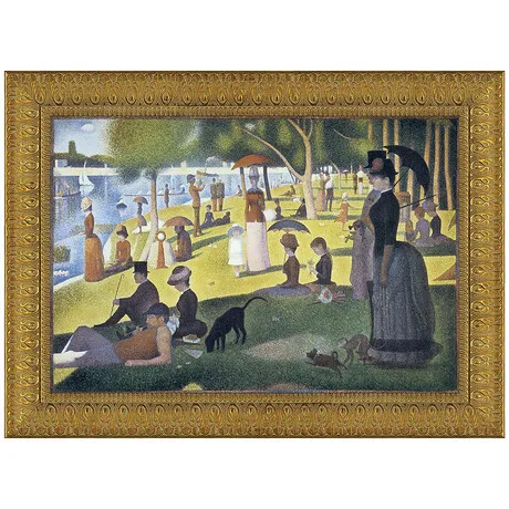 Sunday Afternoon on the Island Framed Canvas Replica Painting: Small