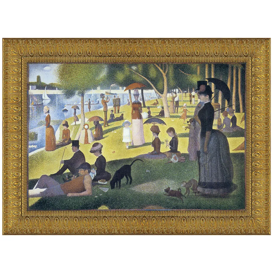 Sunday Afternoon on the Island Framed Canvas Replica Painting: Medium