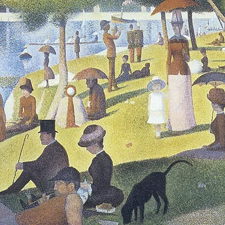 Sunday Afternoon on the Island Framed Canvas Replica Painting: Grande