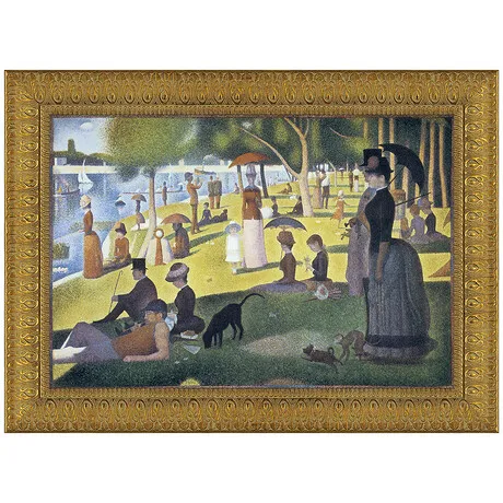 Sunday Afternoon on the Island Framed Canvas Replica Painting: Grande