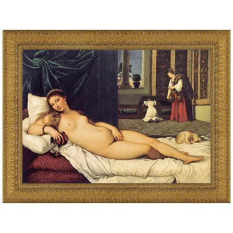 The Venus of Urbino Framed Canvas Replica Painting: Medium