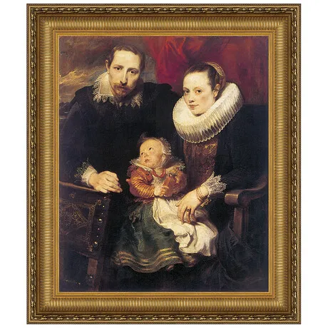 Wildens Family Portrait Framed Canvas Replica Painting: Small