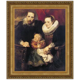 Wildens Family Portrait Framed Canvas Replica Painting: Small